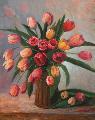 Tulipánok 40x50 cm olaj-farost